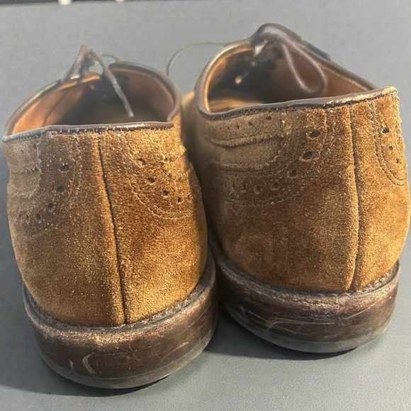 Mens Allen Edmonds Strand Suede Cap Toe Oxfords Brown Size 9.5 - Picture 4 of 9